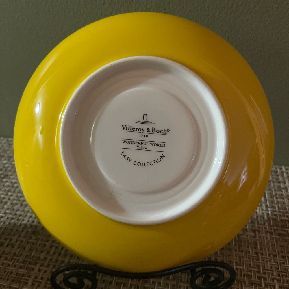 NEW Villeroy & Boch Wonderful World Tea Cup & Saucer Yellow - Picture 4 of 7